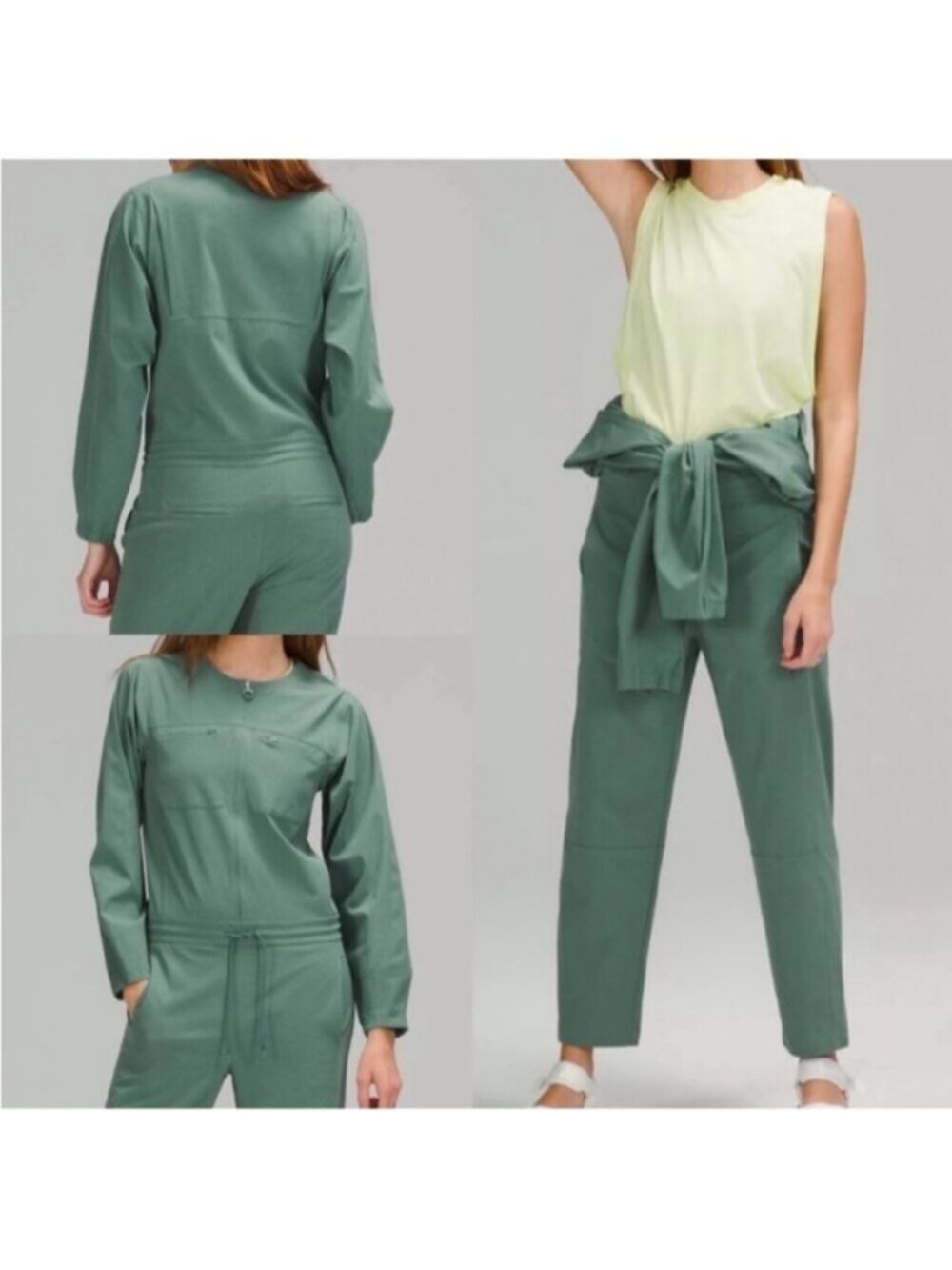 NWT Lululemon Green Ventlight Zippered One Piece Jumpsuit Size 8